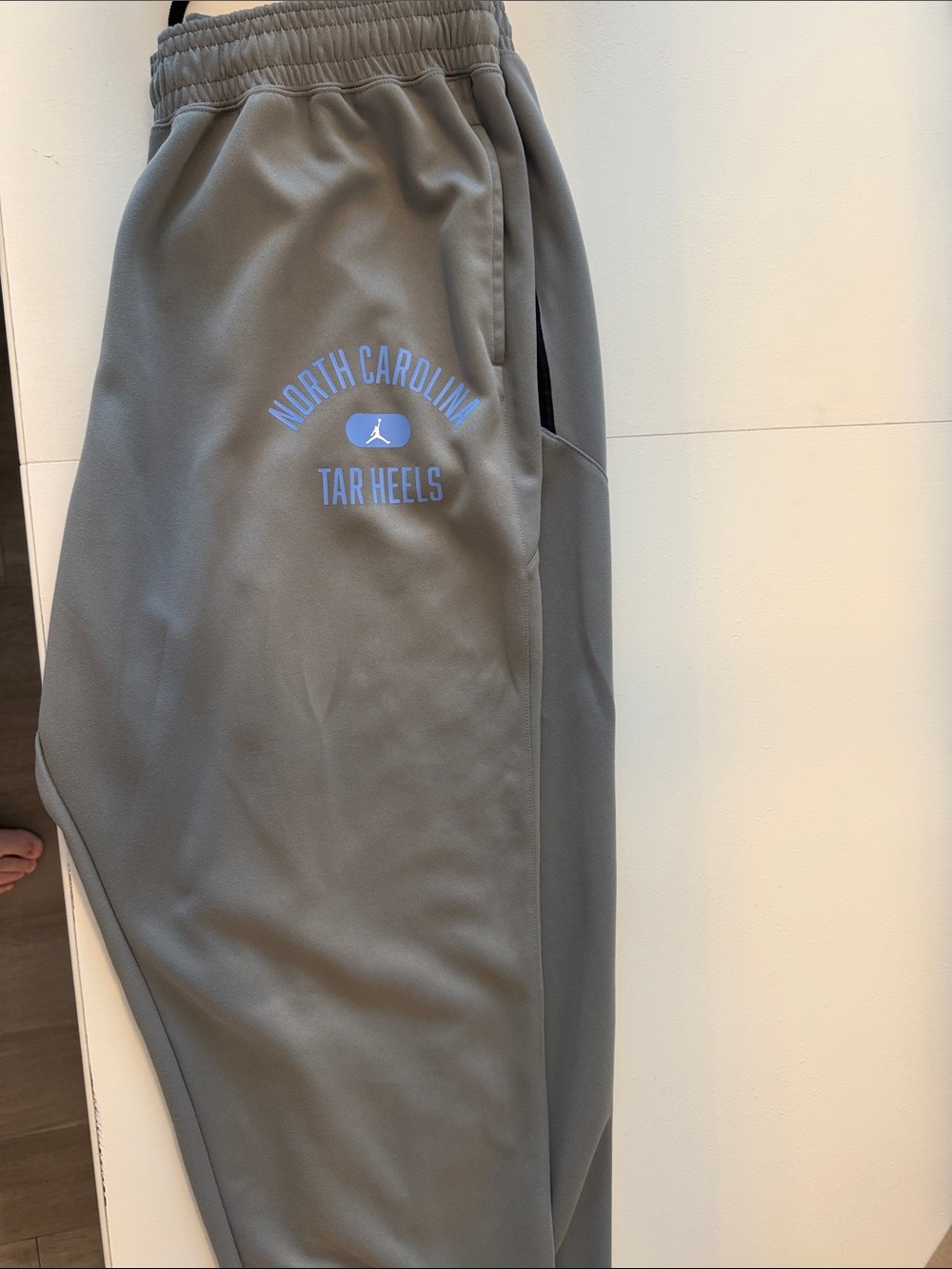 Jordan Gray Sweatpants with Light Blue Tar Heels Logo